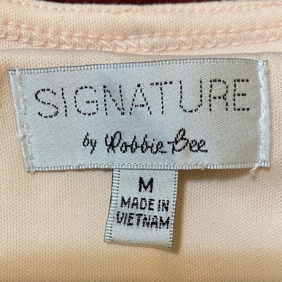 Signature by Robbie Bee Pastel Pink and Black Floral Dress Medium - Picture 4 of 8